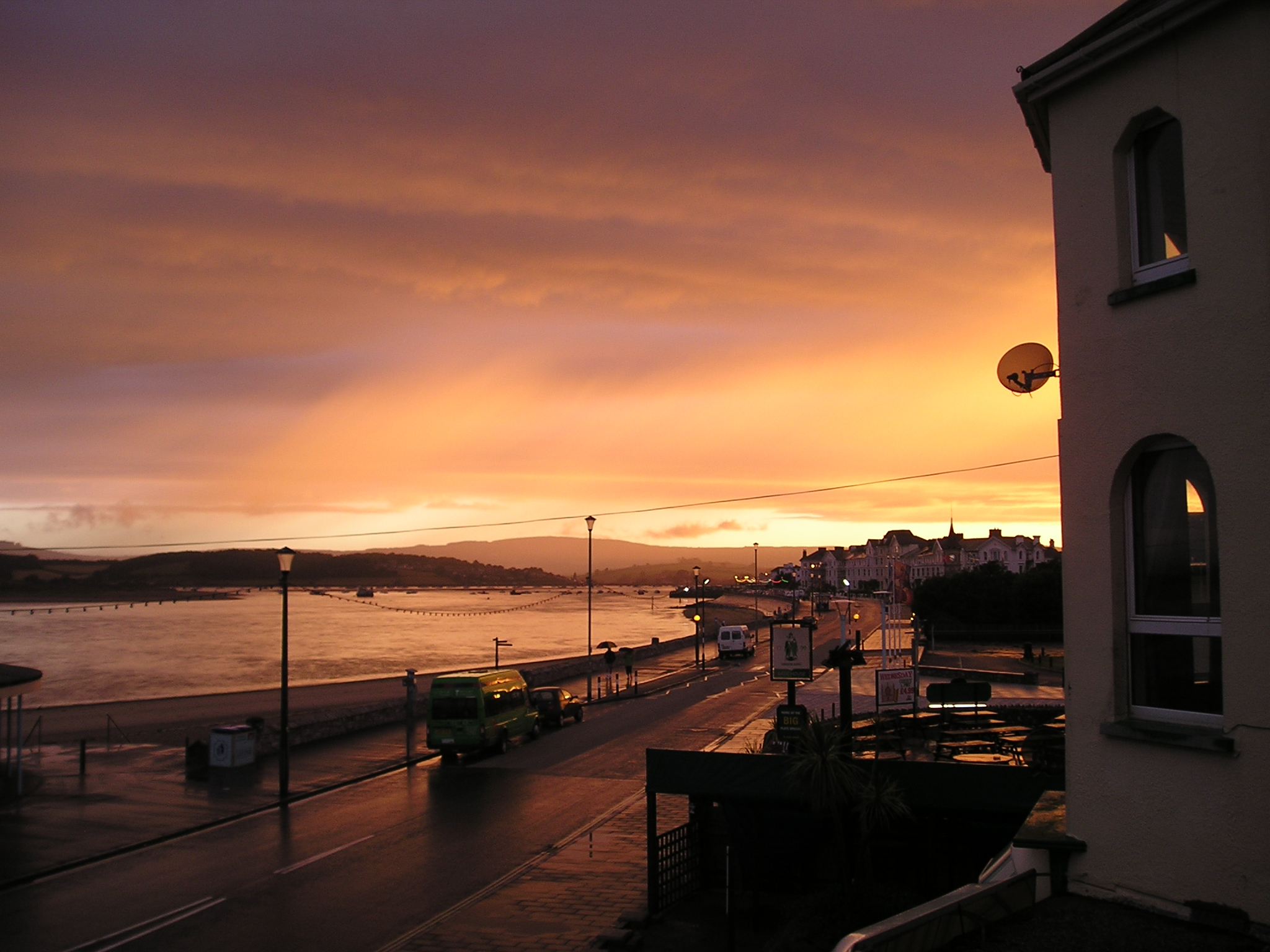Copper sunset after downpour