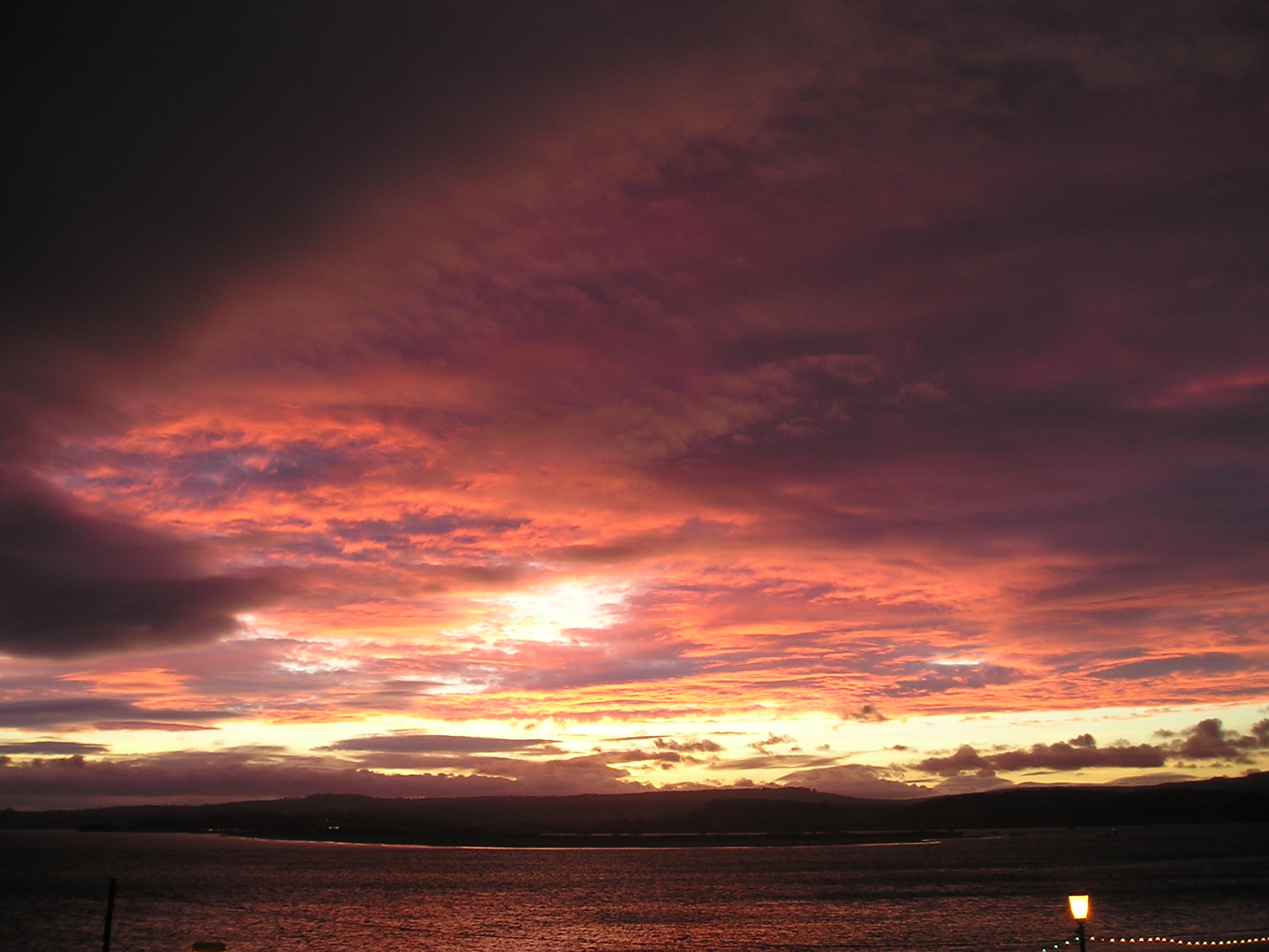 Ominous sunset from Channel View
