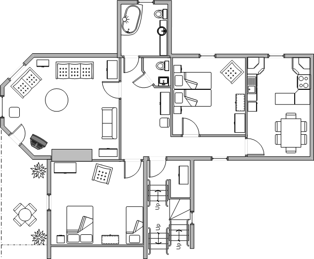 Diagram showing layout of Flat 4